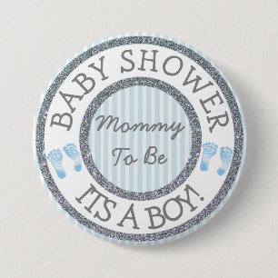 Dess knäppas en pojke, mamman som är baby shower knapp