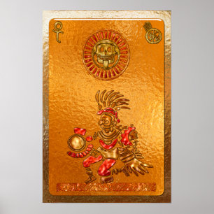 Dess kommande! AZTEC motiv för indian 3D Poster