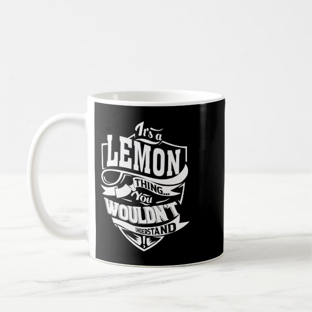 Dess LEMON Sak-gåvor Kaffemugg (Vänster)