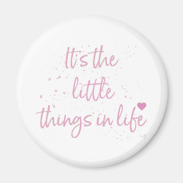 Dess lilla Sak-in-Life-citat-Rosa Magnet (Framsidan)
