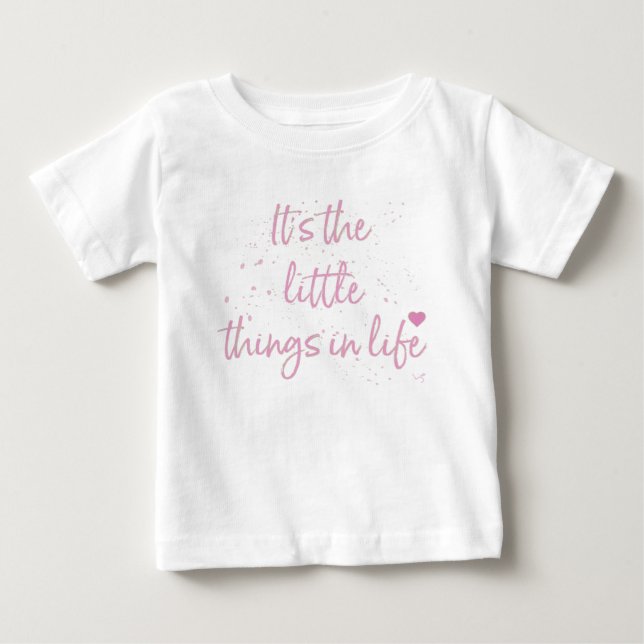 Dess lilla Sak-in-Life-citat-Rosa Tee (Framsida)
