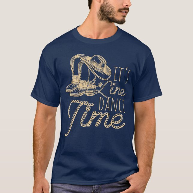 Dess Line Danceime Line Dance Western Country vän T Shirt (Framsida)