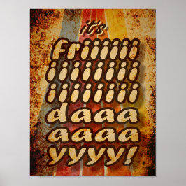 Dess lustiga typografi i Fredag Poster