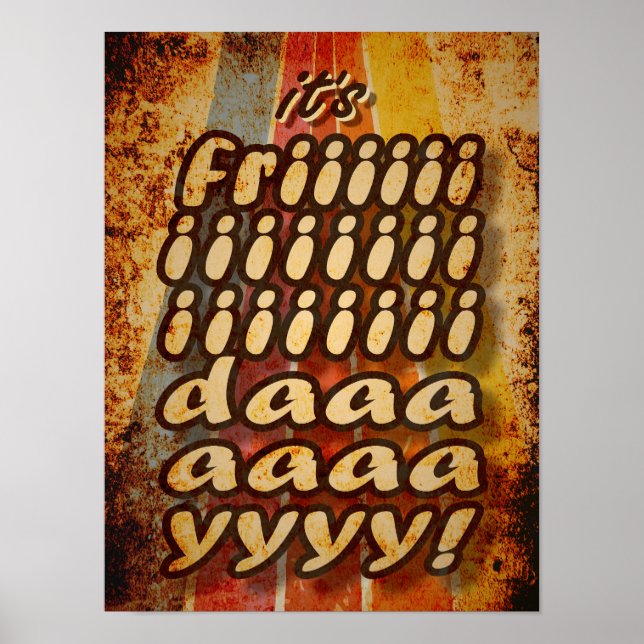 Dess lustiga typografi i Fredag Poster (Framsidan)