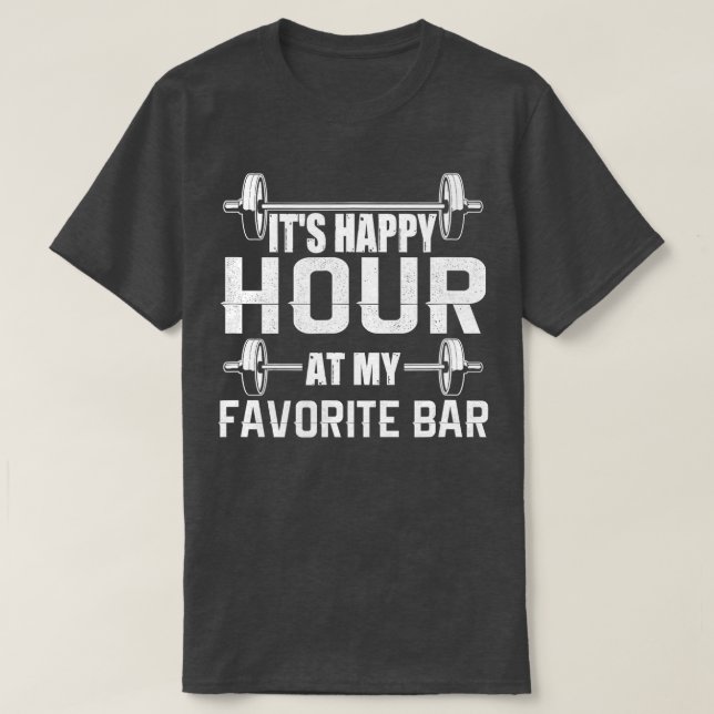 Dess Lycklig-timme vid min favoritgyym Pub T Shirt (Design framsida)