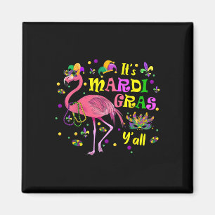 Dess Mardi Gras Y'all Flamingo Costume Girls Women Magnet