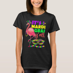 Dess Mardi Gras Yall Flamingo Louisiana Mardi Gras T Shirt