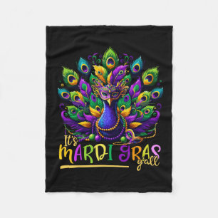 Dess Mardi Gras Y'all Pea Costume Kids Women Mardi Fleecefilt