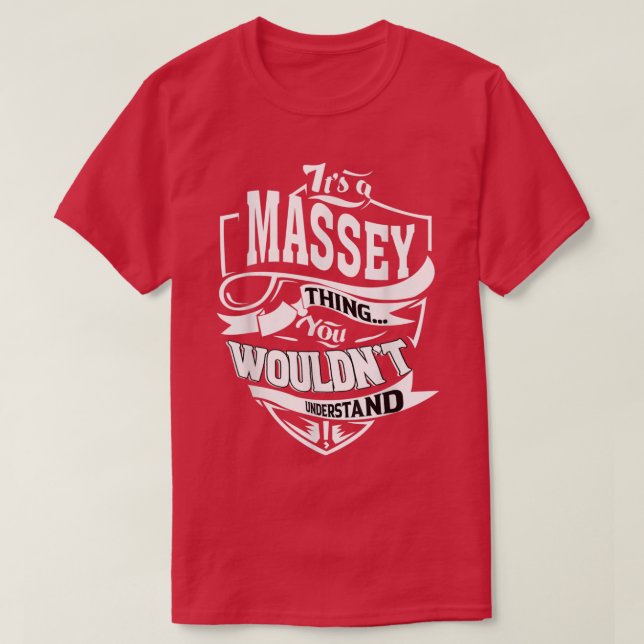Dess MASSEY Sak-gåvor T Shirt (Design framsida)