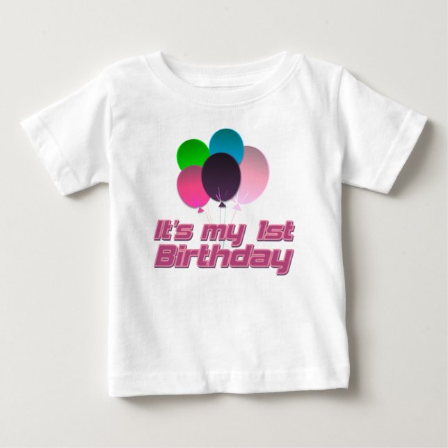 Dess min 1st födelsedag tee shirt (Framsida)