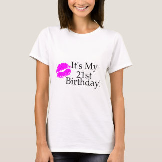 Dess min 21st födelsedag (kyssen) t-shirt