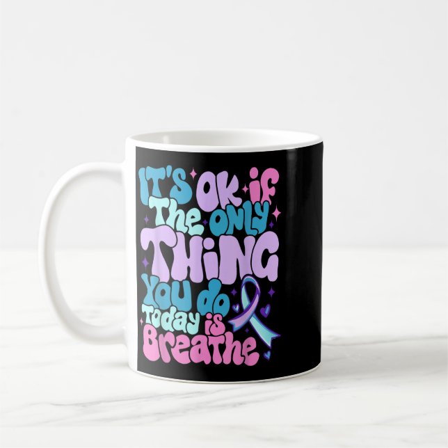 Dess Om Det Enda Du Gör Är Att Andas Design 8 Kaffemugg (Vänster)