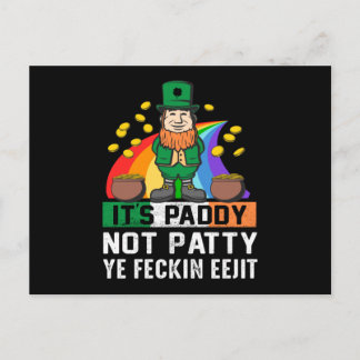 Dess Paddy inte Patty St patricks day Vykort