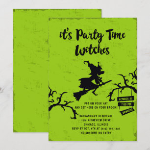 Dess Party-tidshorisonter Halloween fest Inbjudan