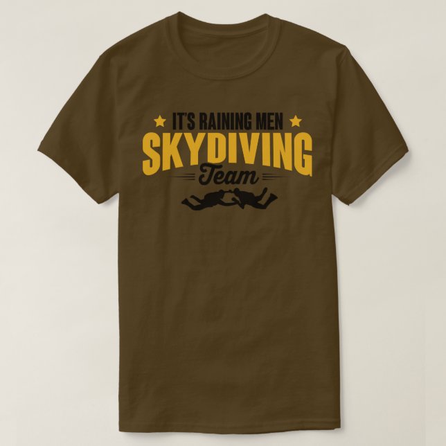 Dess regn i manar skydiving Team T Shirt (Design framsida)