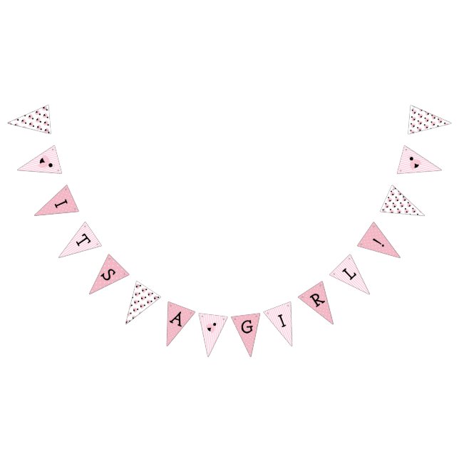 Dess Rosa Ladybug Theter Baby Shower Banner Vimplar (Alla)