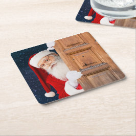 Dess Santa God jul Namn Underlägg Papper Kvadrat