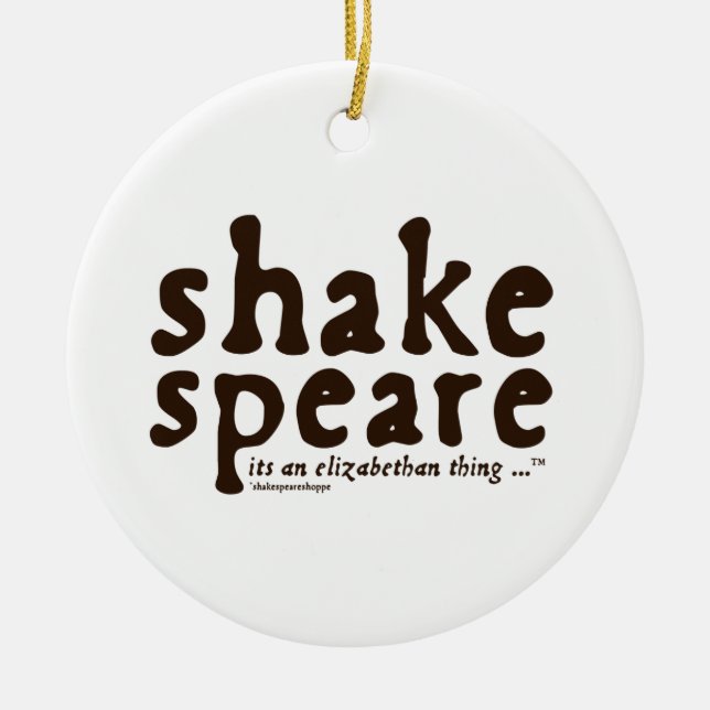 Dess Shakespeare - en Elizabethan sak Julgransprydnad Keramik (Framsidan)