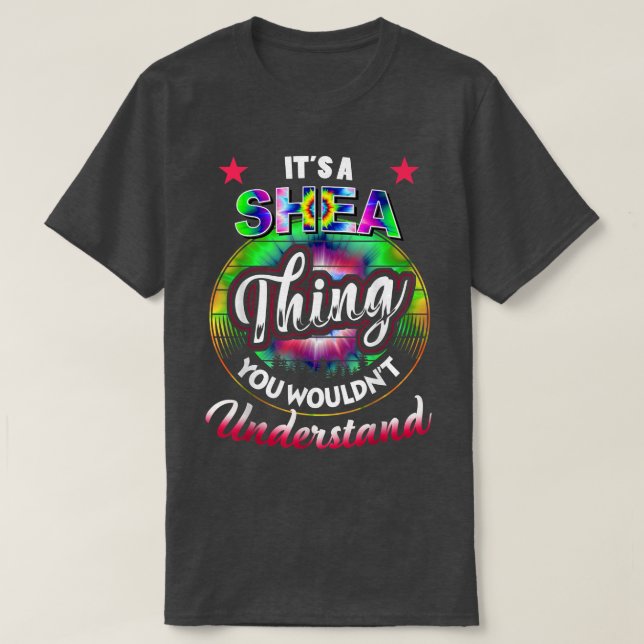 Dess SHEA ThingTie Dye SHEA Namn T Shirt (Design framsida)