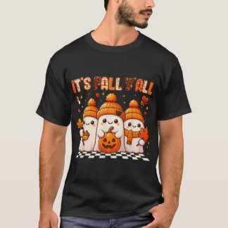 Dess sjunkande boall Boo Ghost Autumn Fall Manar W T Shirt