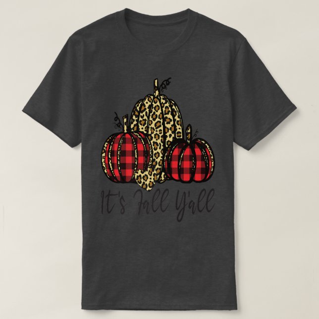 Dess sjunkande hösten Leopard Pumpkin Fall Leopard T Shirt (Design framsida)