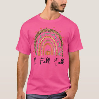 Dess sjunkande regnbågsmapel Fall Vibes Löv Pumpki T Shirt