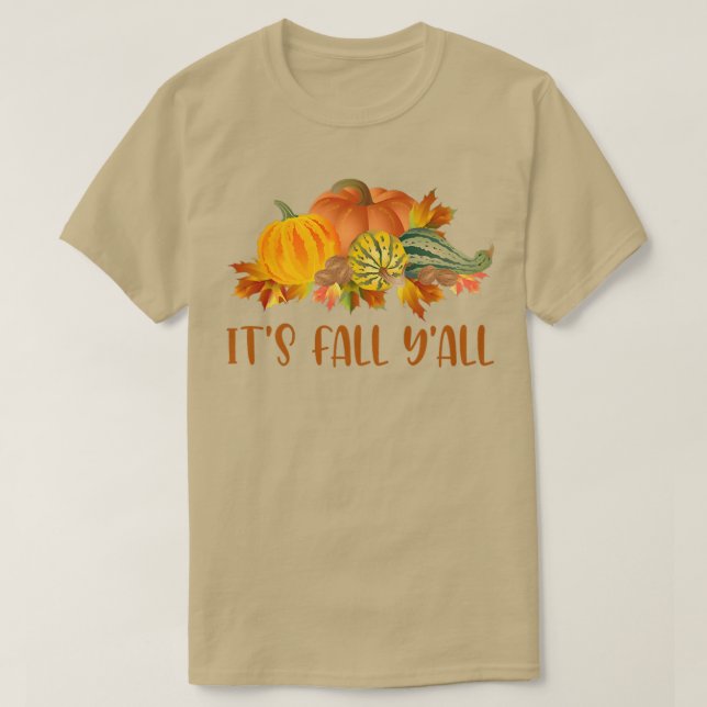 Dess sjunkande Yall Cute Pumpkins Square hösten fa T Shirt (Design framsida)