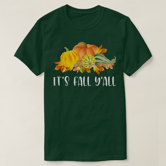 Dess sjunkande Yall Cute Pumpkins Square hösten fa T Shirt (Design framsida)