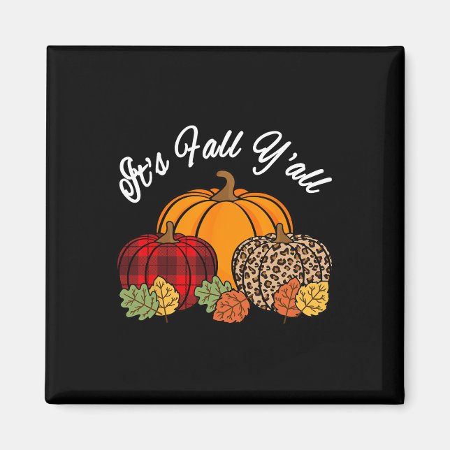 Dess sjunkande Yall Pumpkin Leopard skriver ut hös Magnet (Framsidan)