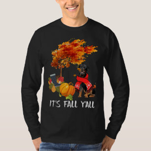 Dess sjunkande yall Tee Rottweiler Hund Autumn Hal