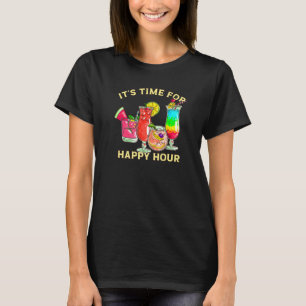 Dess tid för Lycklig-timmen Cocktail Barista T Shirt