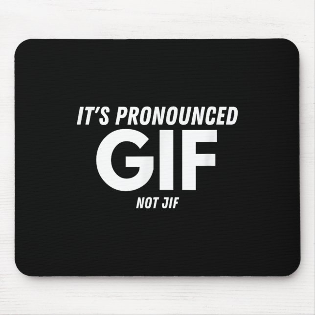 Dess uttalade Gif inte Jif-funny text Ironic Inter Musmatta (Framsidan)