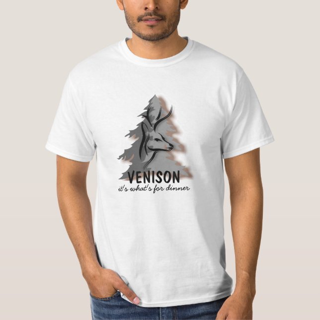 Dess Venison vad är för middag T-shirt (Framsida)