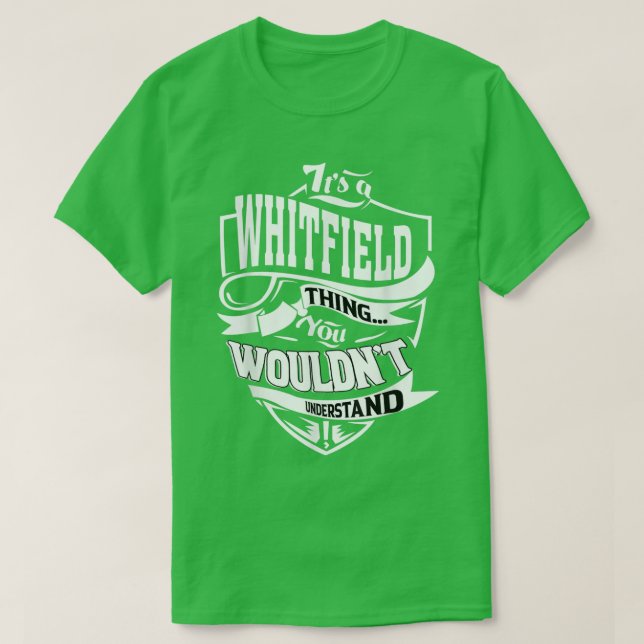 Dess WHITFIELD Sak-gåvor T Shirt (Design framsida)