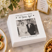 Dessa barn gifte sig Bröllopsjubileum Servetter