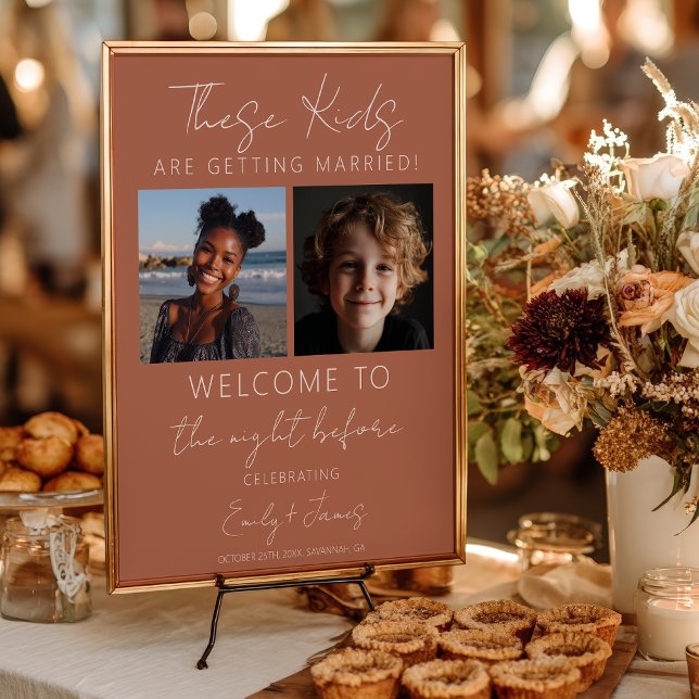 Dessa barn gifter sig Reperitionsmiddag Poster (These Kids Are Getting Married Rehearsal Dinner Poster)