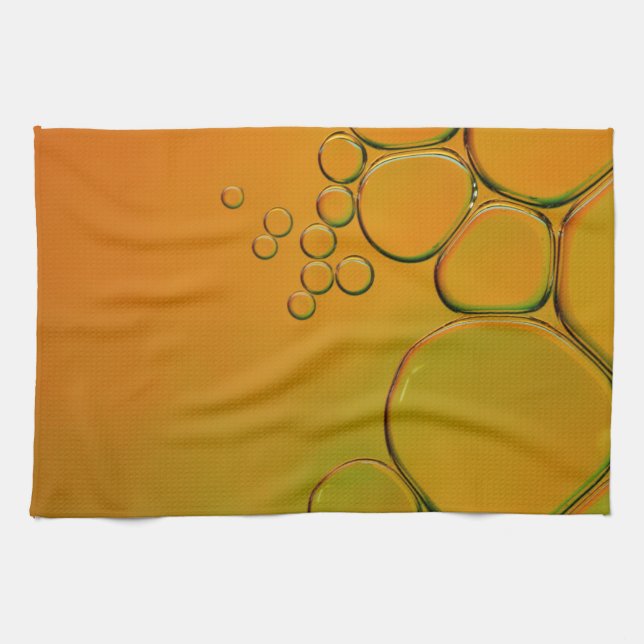 dessa orange bubblor kökshandduk (Horisontell)