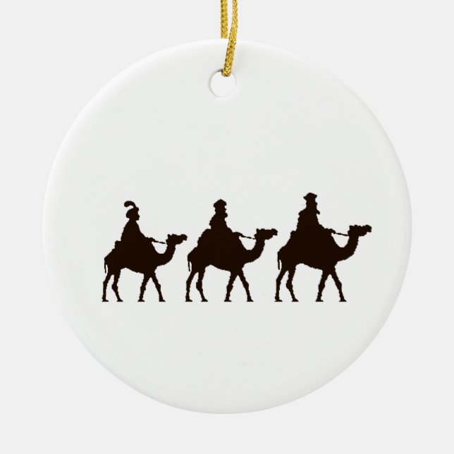 Dessa tre Kungar är jul Teckning Julgransprydnad Keramik (Framsidan)