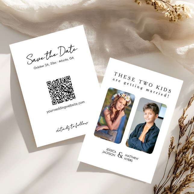 Dessa två barn är Gifta sig Bilder i barndomen Inbjudningar (Skapare uppladdad)