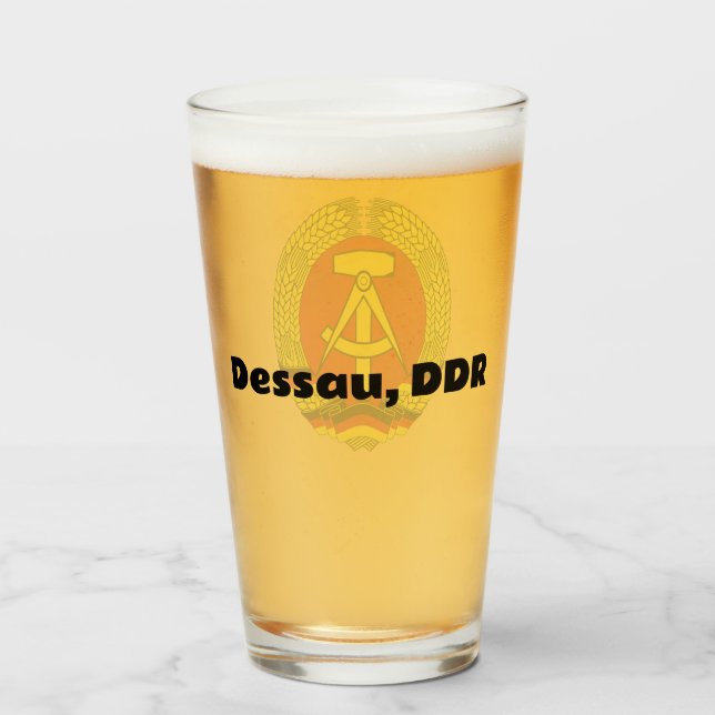 Dessau, DDR, Dessau, Tyskland (Öster German Ossi) Glaskopp (Baksida fylld)