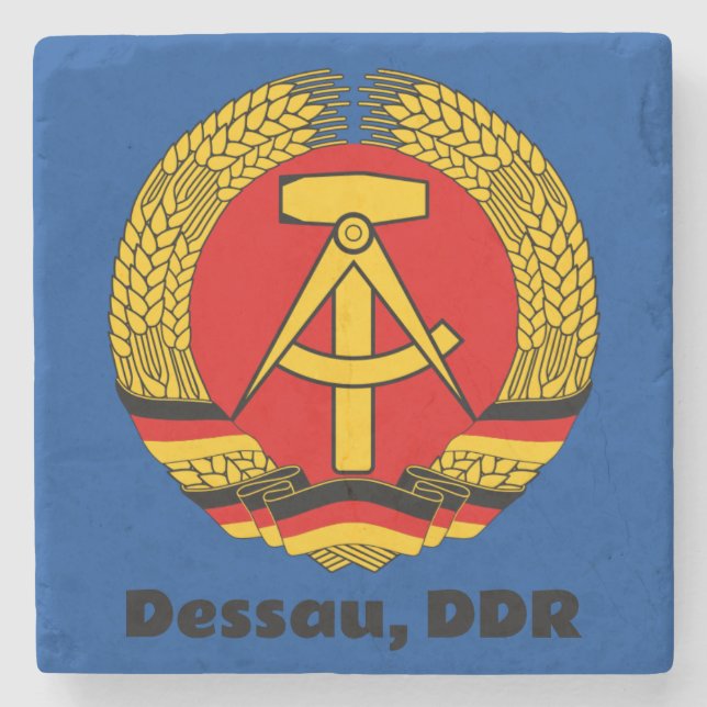 Dessau, DDR, Dessau, Tyskland (Öster German Ossi) Stenunderlägg (Framsidan)
