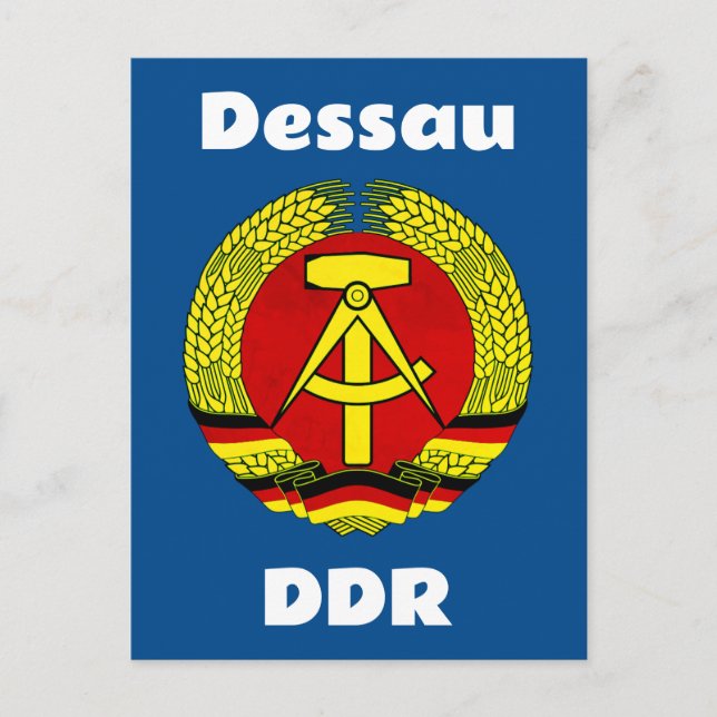 Dessau, DDR, Dessau, Tyskland (Öster German Ossi) Vykort (Framsida)