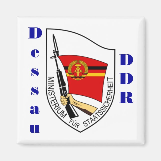 Dessau, Tyskland Stasi Magnet DDR (Framsidan)