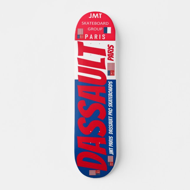 DESSAULT JMT PARIS 7 3/4" Skateboarddäck Mini Skateboard Bräda 18,5 Cm (Framsida)