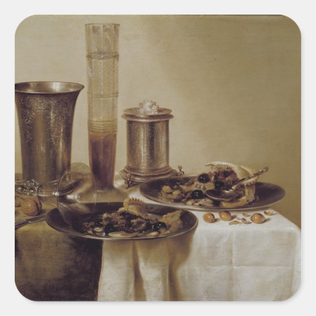 Dessert, 1637 fyrkantigt klistermärke (Framsida)