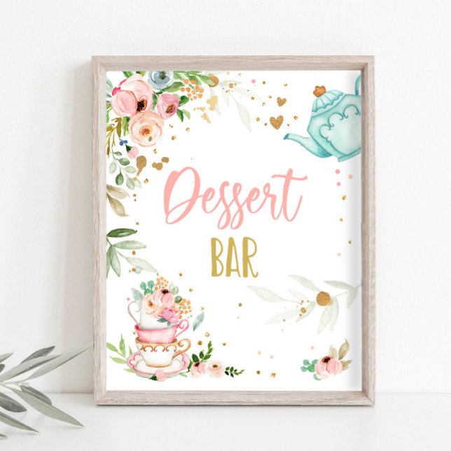Dessert Bar Tea Party Baby Brewing Baby Shower Poster (Skapare uppladdad)