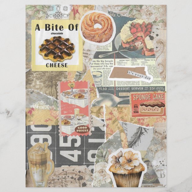 Dessert & Coffee Vintage Ephemera Decoupage (Framsida)