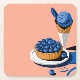 Dessert Decor Underlägg Papper Kvadrat