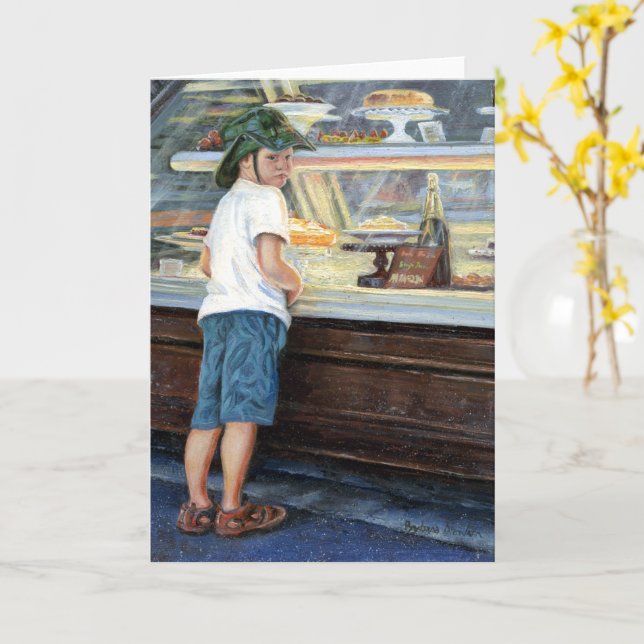 "Dessert Dended" - Tomt kort (Gul blomma)