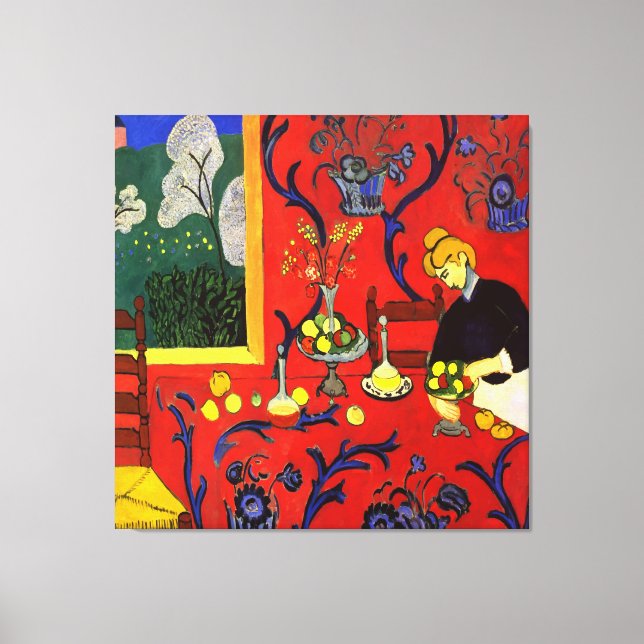 Dessert: Harmony in Red (Röda rummet) Matisse Canvastryck (Framsida)